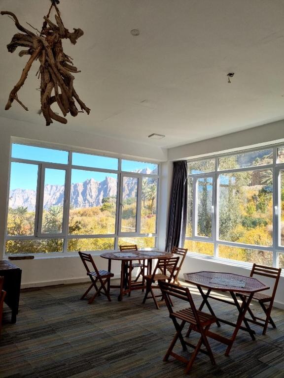 Hadash cafe dining room with panoramic windows